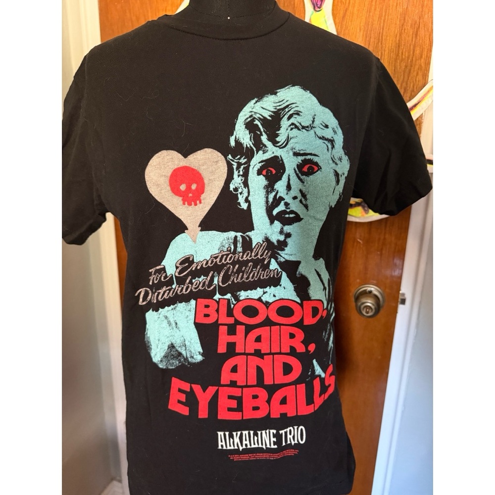 Alkaline Trio Blood Hair and Eyeballs tour Black T-Shirt Adult Unisex Small